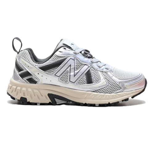 New Balance 410 v5 Unisex Mesh Running Shoe - Silver Black