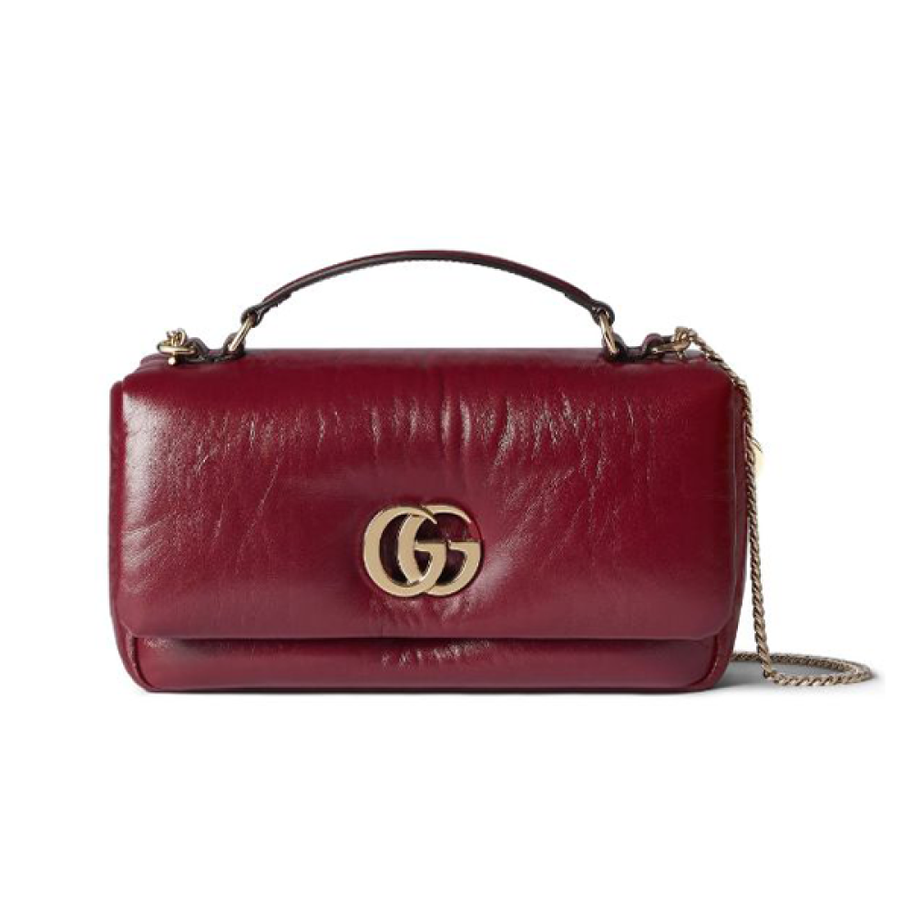 حقبية قلاب - قوتشي باق ميلانو GG بمقبض علوي لون خمري