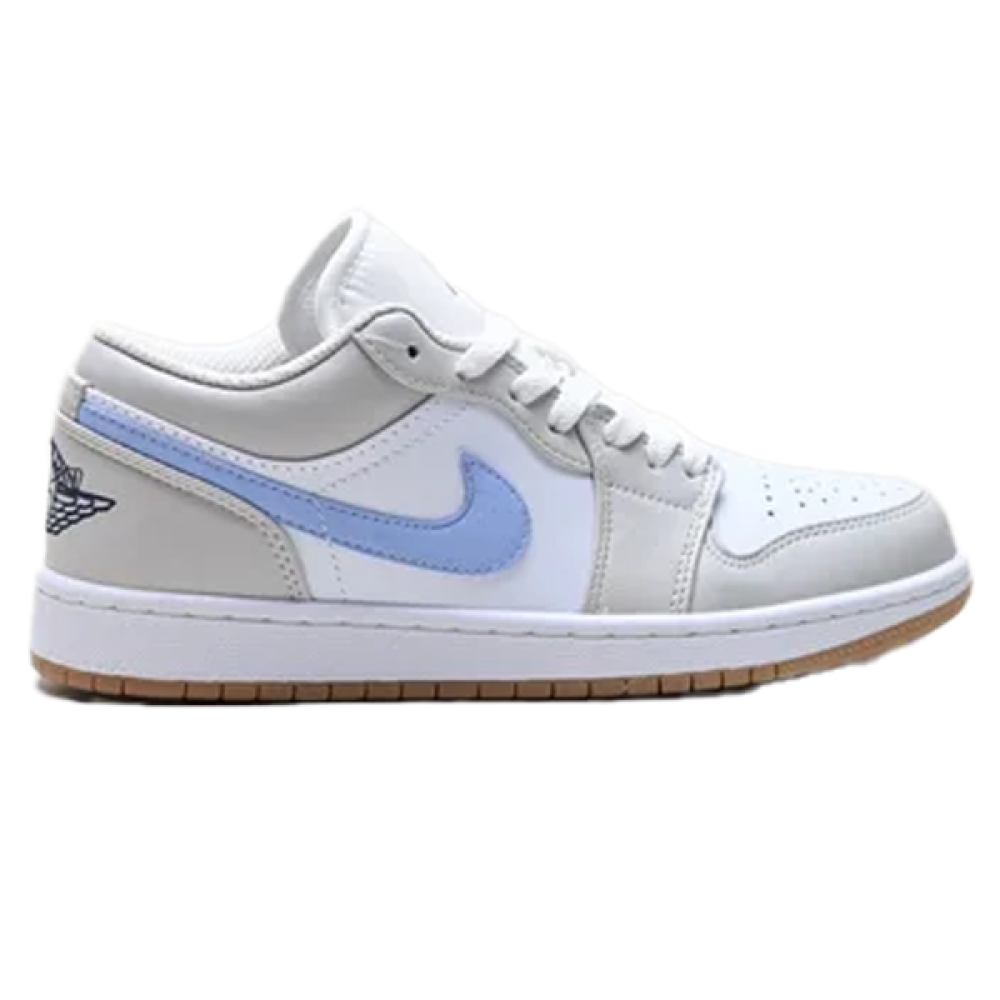 Nike Air Jordan 1 Low Basketball Shoe Grey Sky Blue White