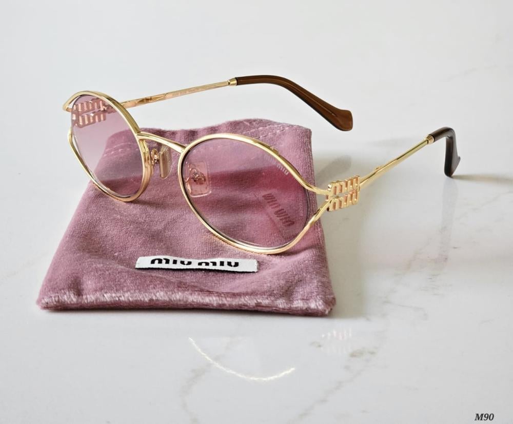 نظارة نسائية واقية من الشمس ميوميو 52YS زهري وذهبي