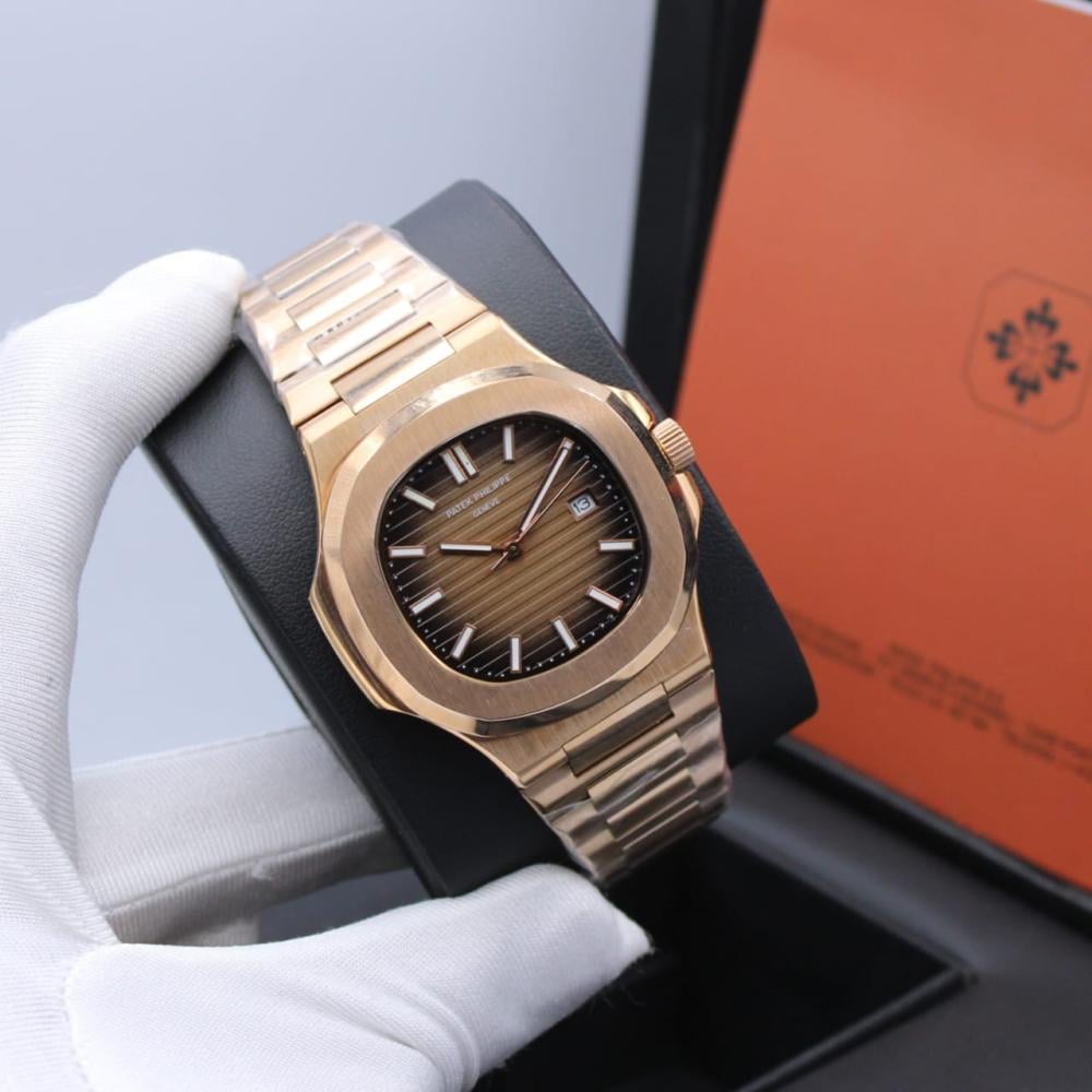 ケン Patek Philippe Nautilus Gold Black Gradient Men's Luxury