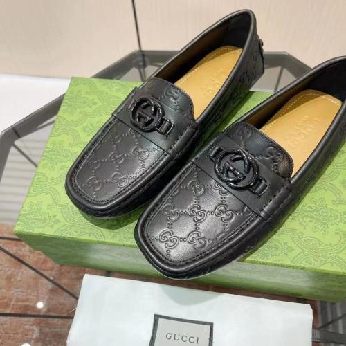 Gucci Shoes Men's Black GG Monogram Formal Shoes - E-SEVEN STORE