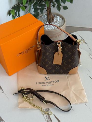 Louis Vuitton Monogram Pocket Women's Bag, Brown and Beige