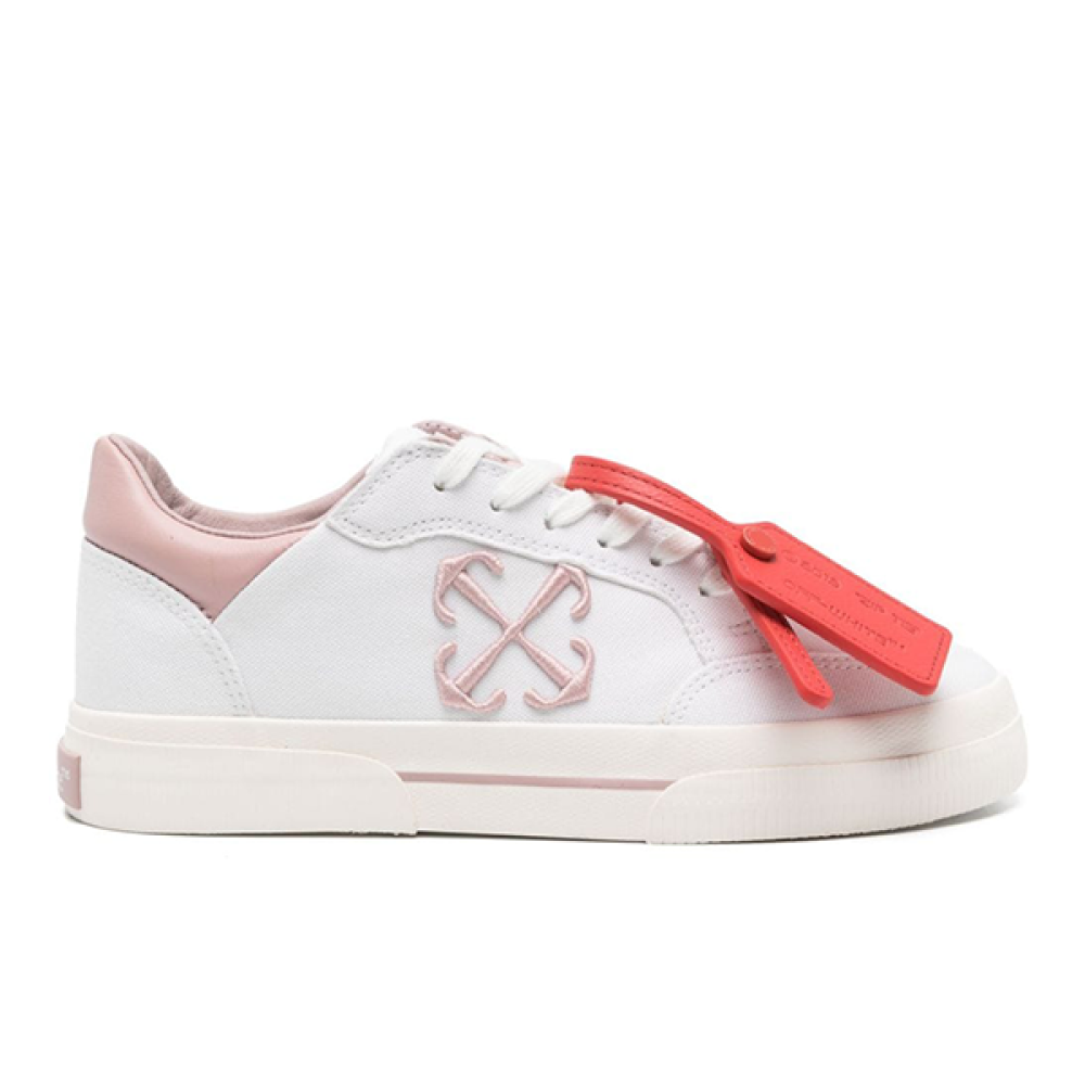 Off-White Neo Vulcanized Unisex Sneakers, White and Pink