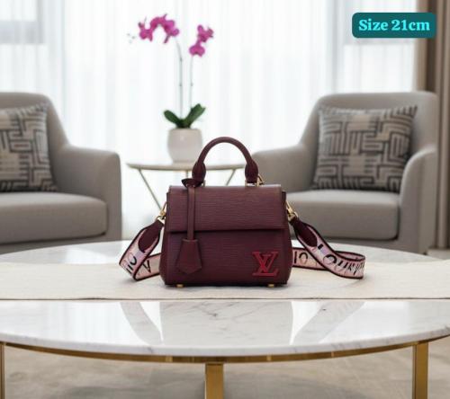 Louis Vuitton Clooney Mini Shoulder Bag in Burgundy - E-SEVEN STORE