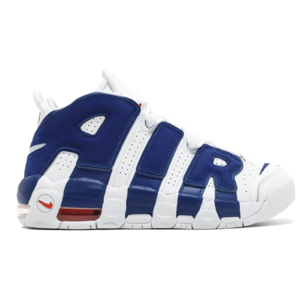 شوز نايك اير مور ابيتمبو نيكس أبيض أحرف AIR كبيرة زرقاء