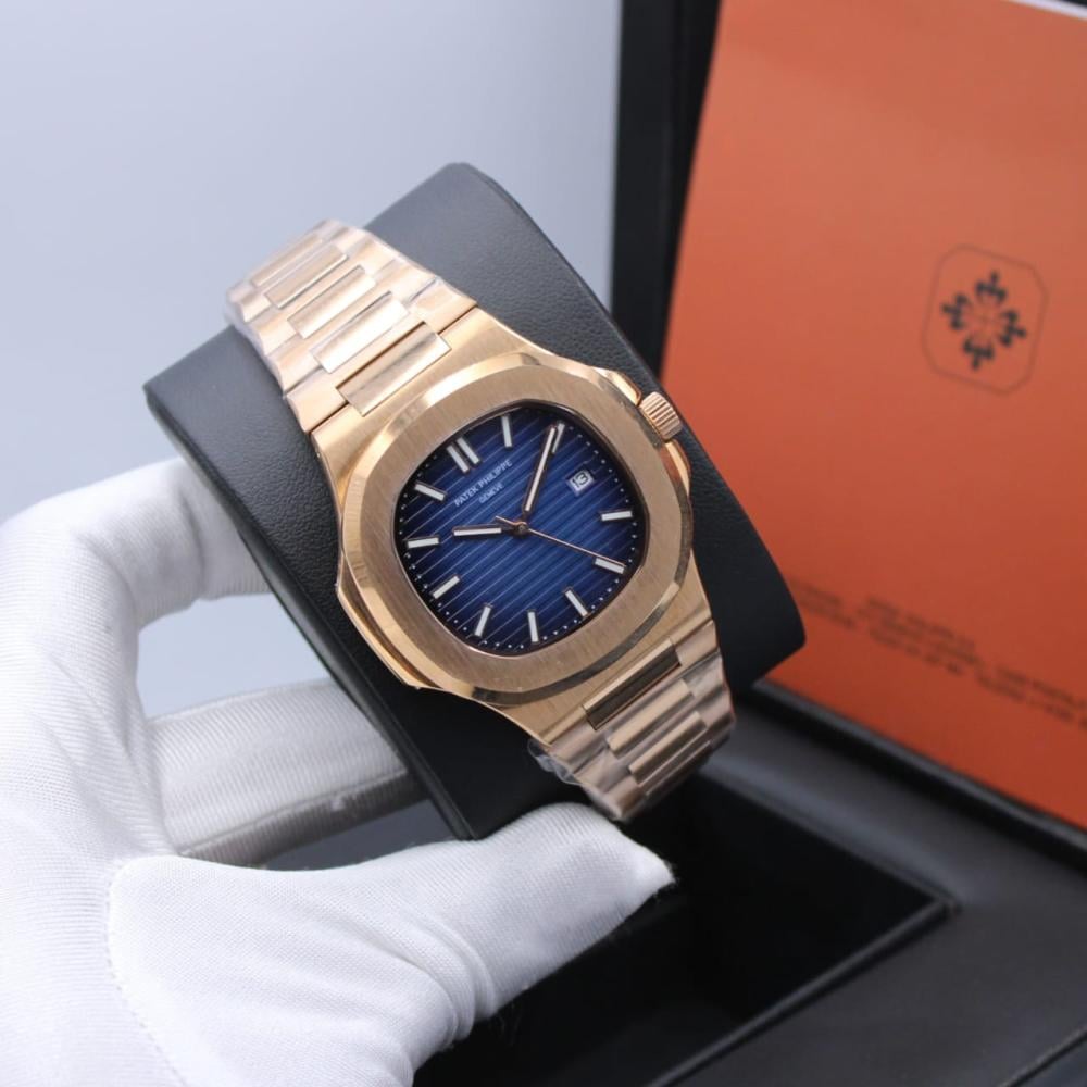 Patek Philippe Nautilus Gold Blue Night Luxury Men's Watch