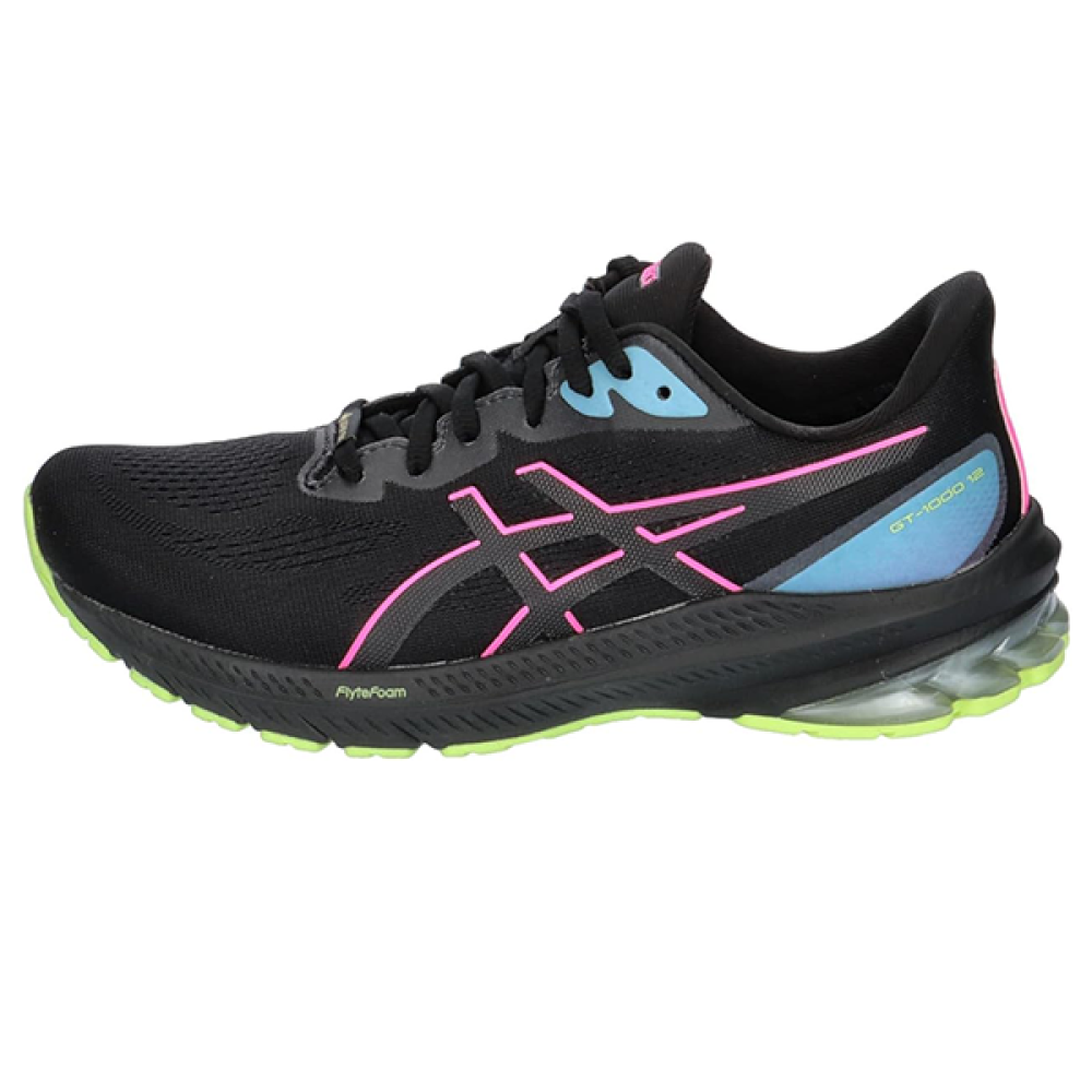 ASICS GT-1000 12 Women's Running Shoe - Black with Bright Detail