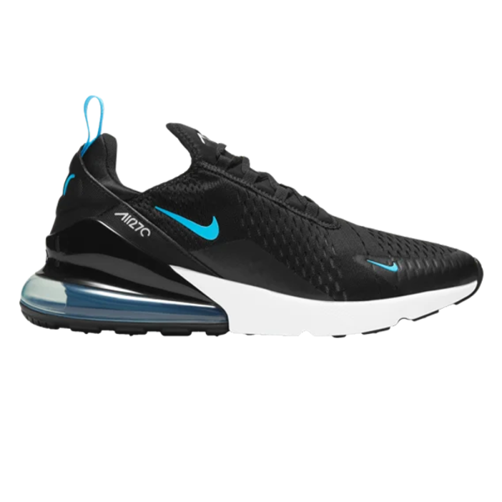 Nike Air Max 270 Mesh Sneakers Black Blue Lightning - E