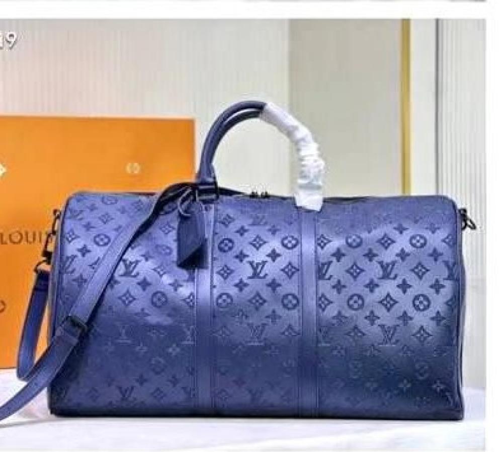 Louis Vuitton Monogram Luxury Small Travel Bag in Navy