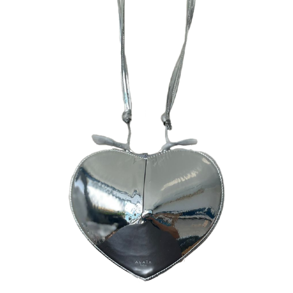 Alaya Women's Shiny Heart Bag in Silver - E-SEVEN STORE
