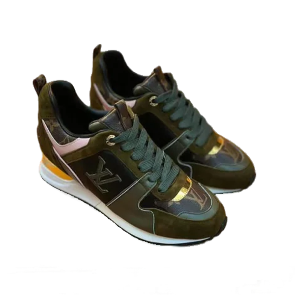 Louis Vuitton Runaway Women's Sneaker in Olive with Pink