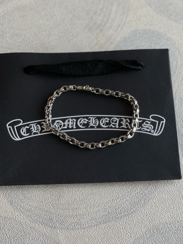 クロムハーツ Chrome Heart Unisex Chain Link Bracelet in Silver - E-SEVEN