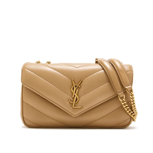 Saint Laurent Metallis Leather Wallet with Chain in Black and Gold