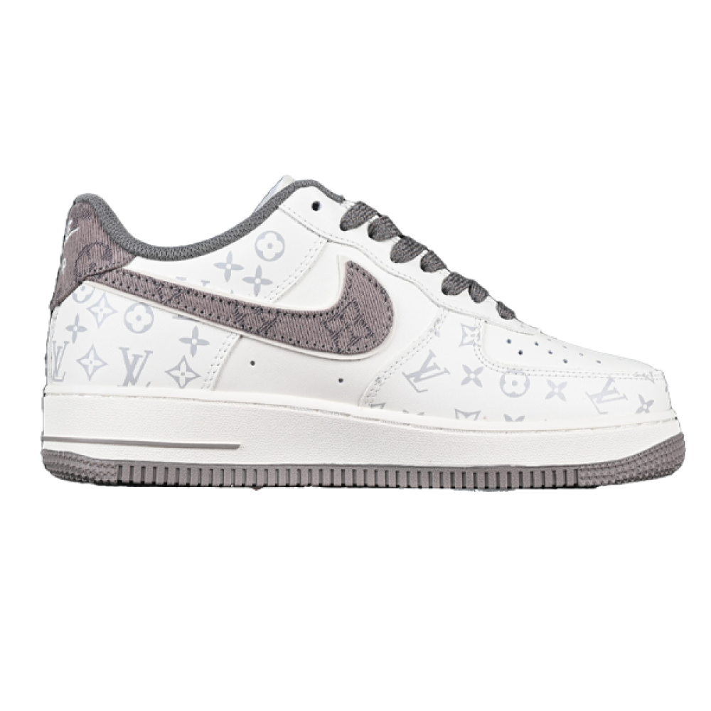 Louis Vuitton x Nike Unisex Grey and White Monogram Sneaker