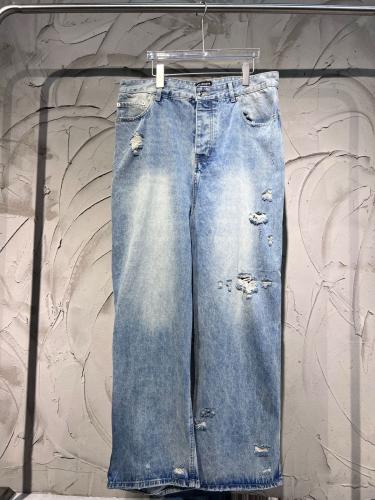 正規 新品 24SS Balenciaga ripped loose jeans BALENCIAGA バレンシアガ 24SS Drawstring Baggy Jeans バギーデニム