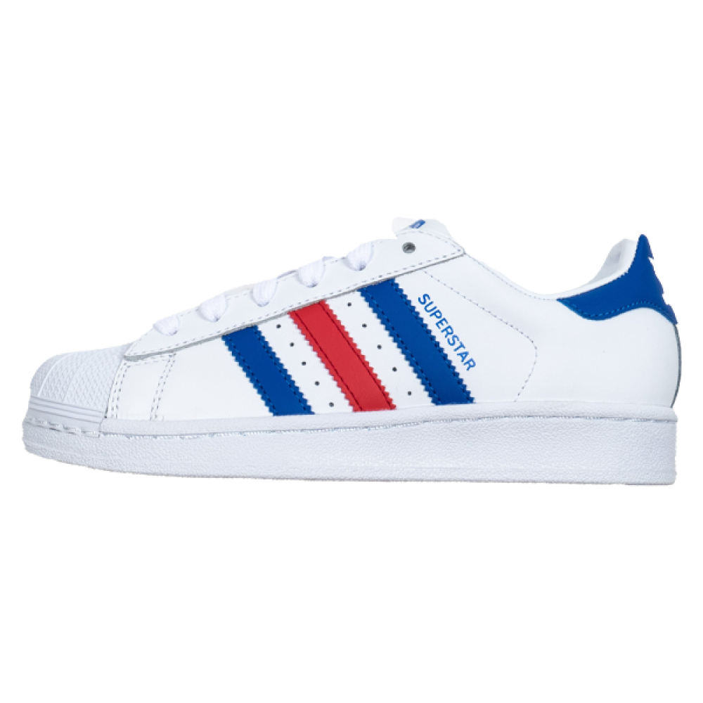 Adidas Superstar Unisex Flat Shoes, White, French