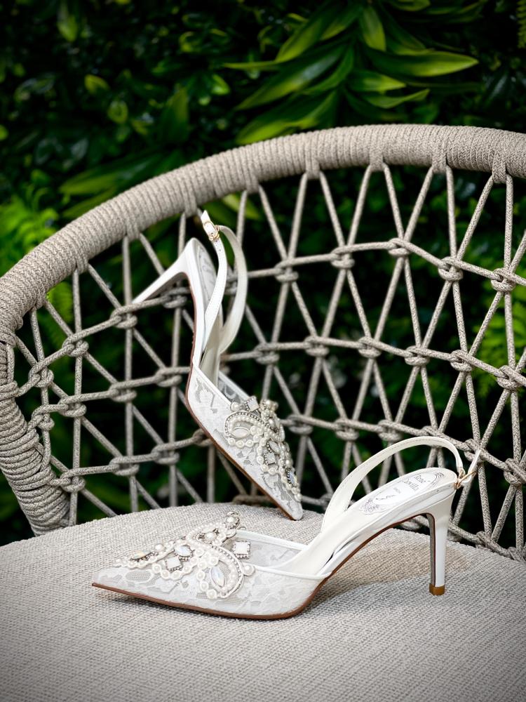 Heel Rene Caovilla Calzature Rene Caovilla Crystal White Women's