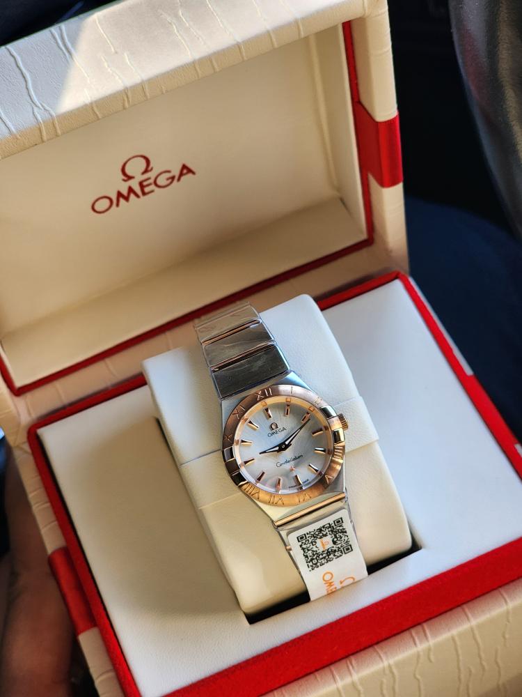 Omega Constellation Silver Rose Gold Ladies Watch E-SEVEN STORE