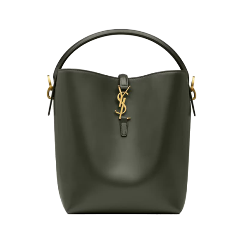 Yves Saint Laurent L37 leather bag, royal green, 15 cm - E-SEVEN STORE