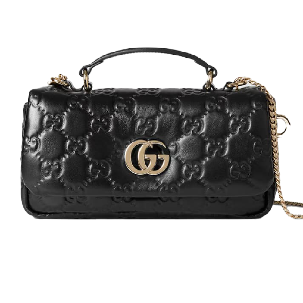 Top Handle Bag Gucci Milano GG Bag in Black E-SEVEN STORE