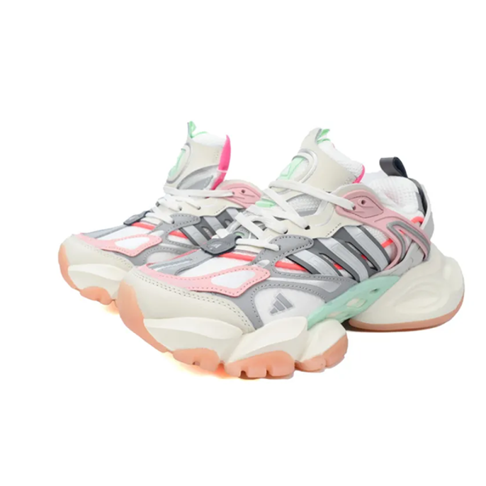 Adidas XL Runner Deluxe Shoes Pink Grey Green - E-SEVEN STORE