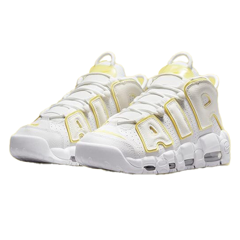 nike air uptempo white and yellow