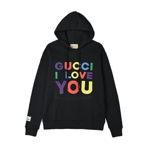 Gucci men's and women's hoodie with a colorful 