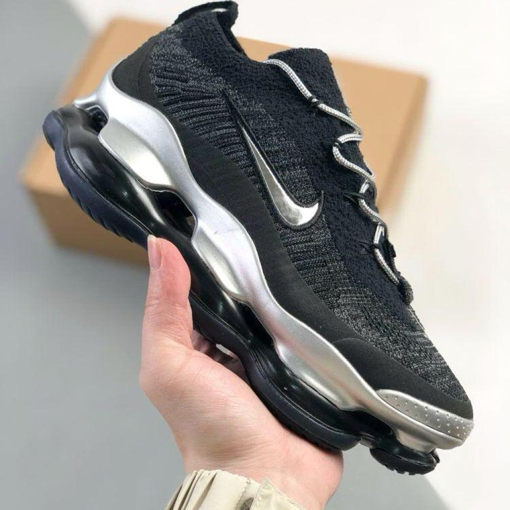 ラインマスター Nike Air Max Scorpion Flyknit Black Sneakers with Silver