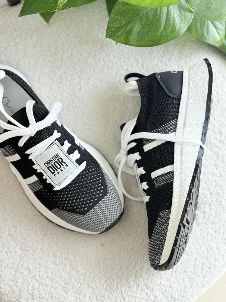 Dior N Run Women's Sneakers in Black Mesh Fabric - E-SEVEN STORE