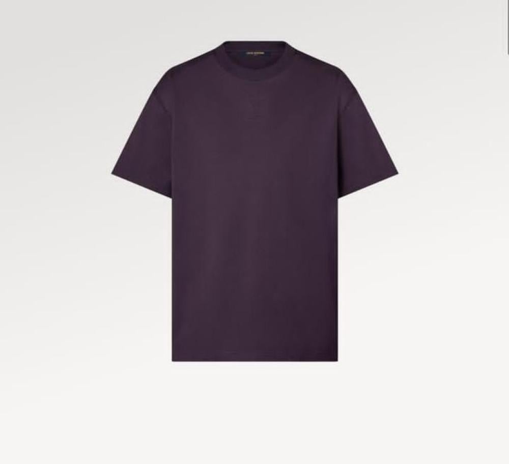 Louis Vuitton Men's Short Sleeve Crew Neck Blouse in Purple