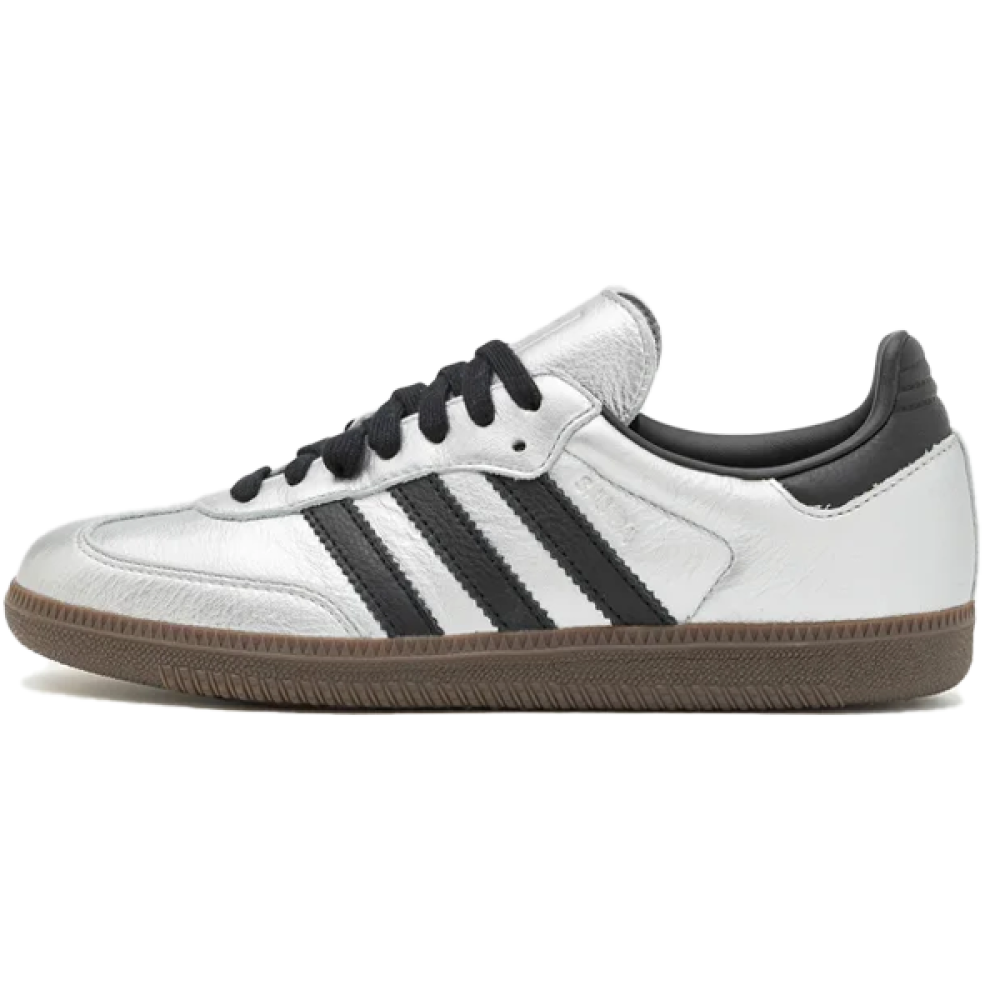 Adidas Samba OG Unisex Sneakers Metallic Silver Black - E