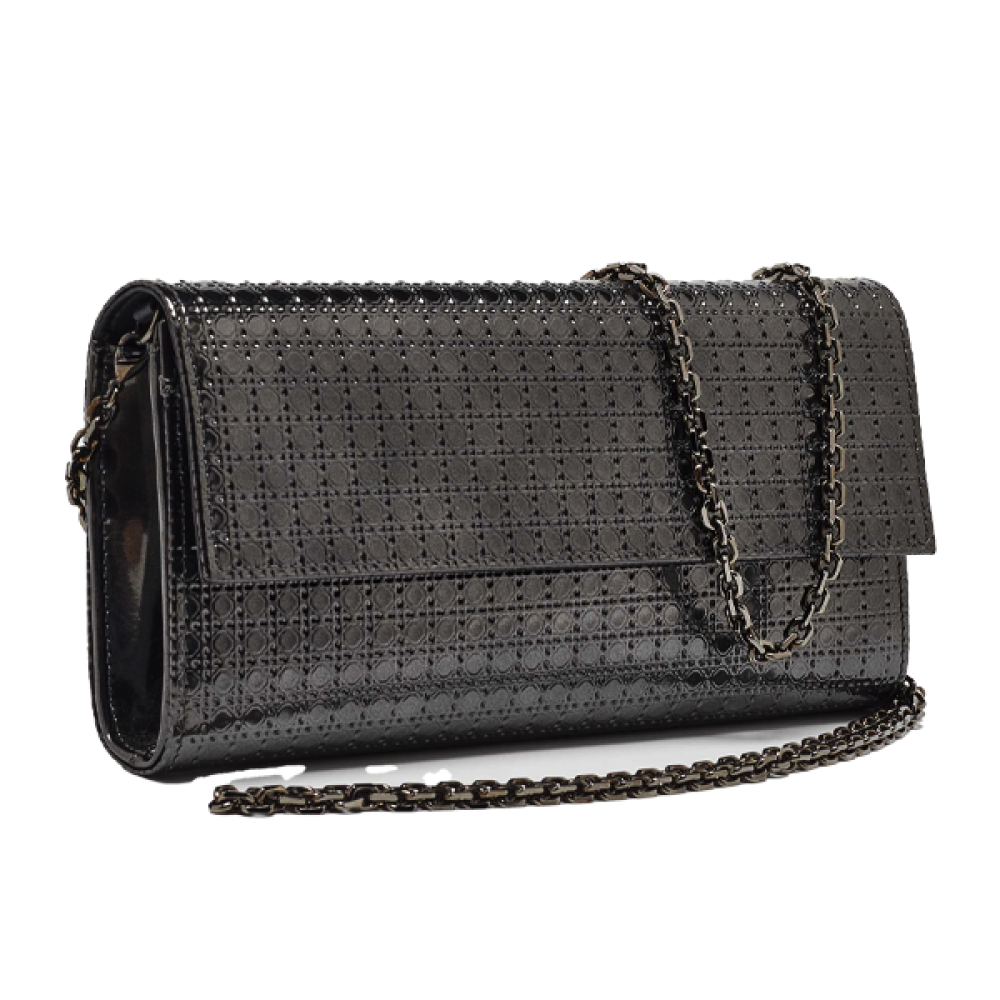 كلوتش سهرة من ديور للنساء بلون ميتاليك بلاك