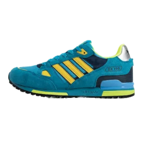 ルイ Adidas ZX 750 Unisex Sneakers in Blue and Yellow - E-SEVEN STORE