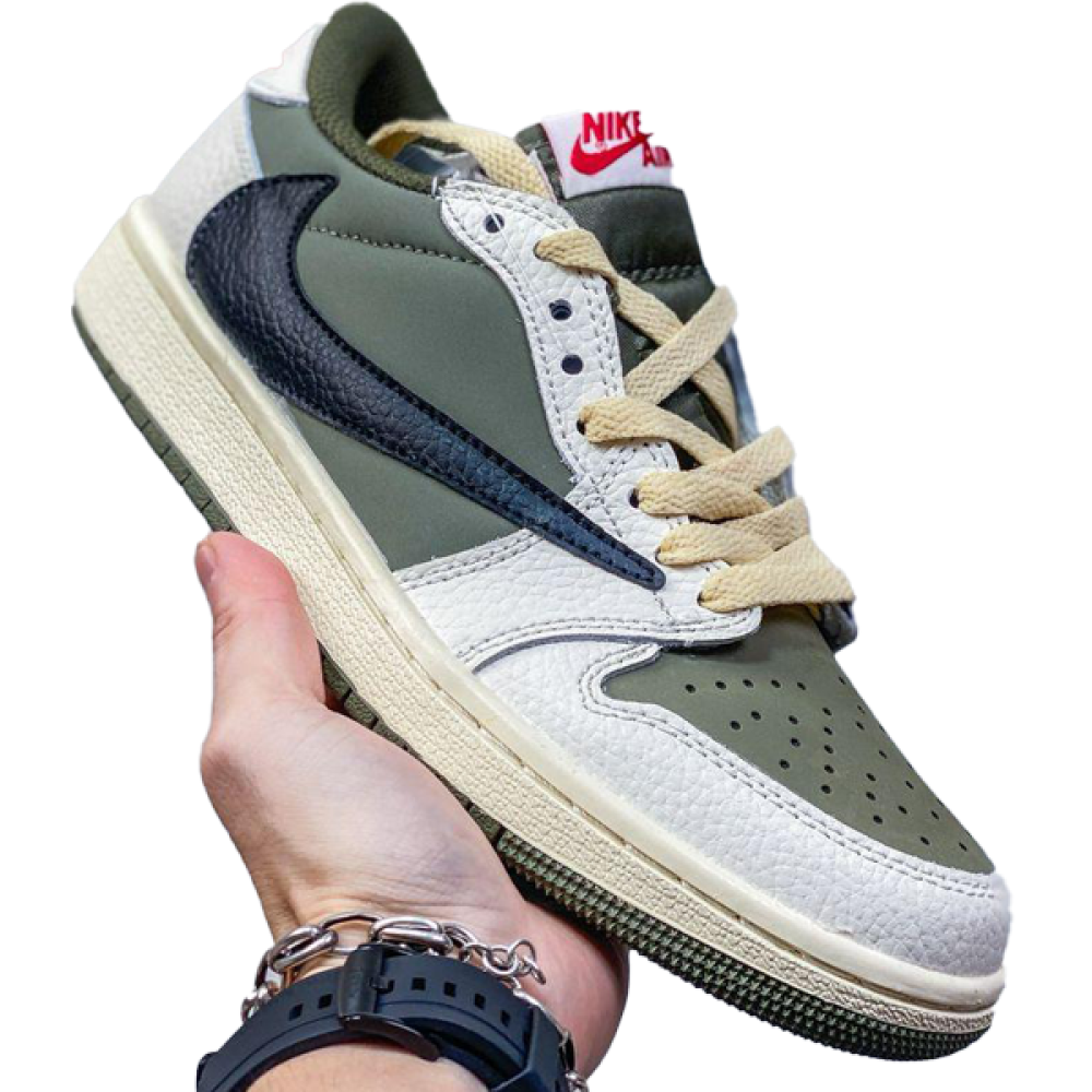 靴 TravisScott NikeAirJordan1 Olive Jordan 1 Retro Low OG SP Travis Scott Olive (Women's