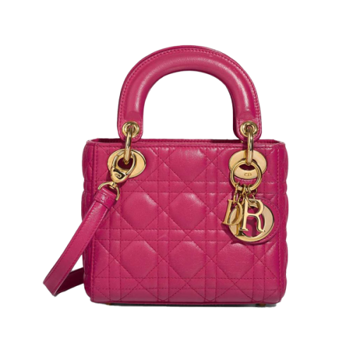 Lady Dior 17cm Fuchsia Top Handle Bag - E-SEVEN STORE
