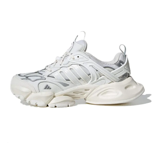 شوز الجري adidas ديلوكس أبيض رمادي ميتاليك للجنسين