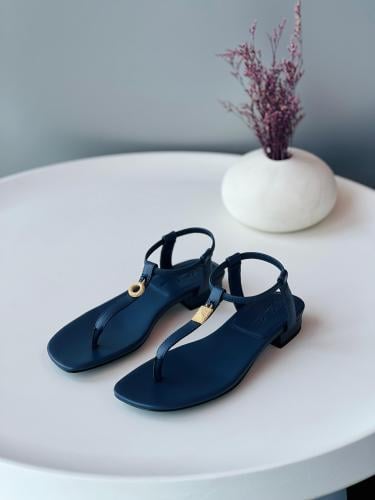 Fendi Fold Sky Blue Slingback Low Heel Pumps - E-SEVEN STORE