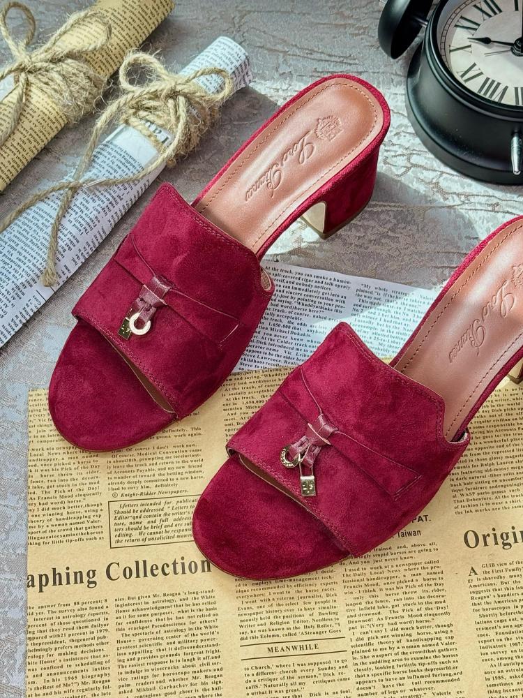 その他 T Lorobiana Women's Red Suede High Heel Sandal - E-SEVEN STORE