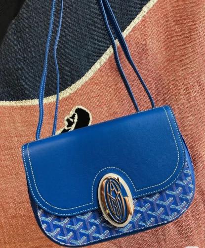 Goyard 幾何学模様 ボストンバッグ 青 Goyard 幾何学模様 ボストン