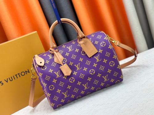 Louis Vuitton パープル クラッチバッグ Louis Vuitton Women's Clutch with Chain 21cm White and Black