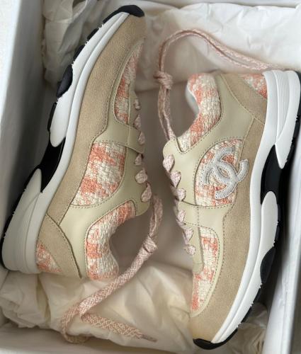 ジル Chanel Shoes Women's Daily Shoes, Beige Caro Orange | ESEVEN STORE