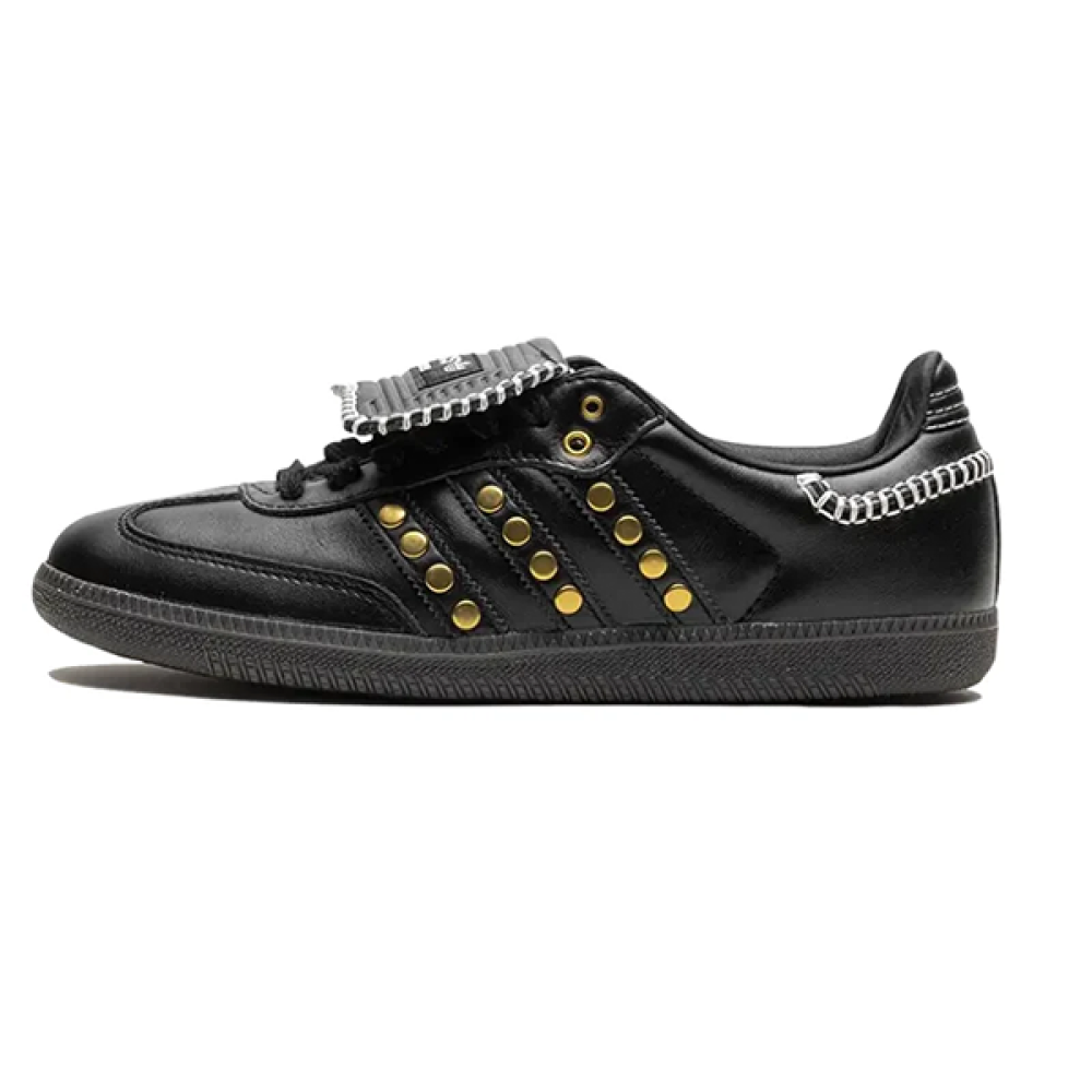Adidas Wales Bonner Low Top Leather Shoes with Gold Studs