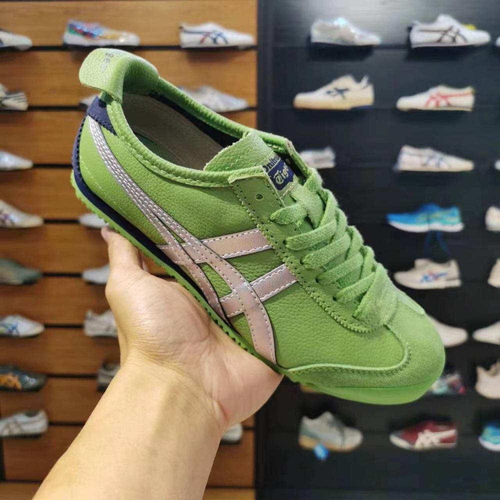 Shoes Skis Mexico 66 Onitsuka Tiger Metallic Green Silver
