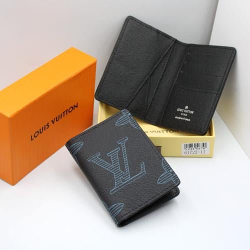 Saint Laurent Small Card Wallet in Luxury Leather in Distinctive