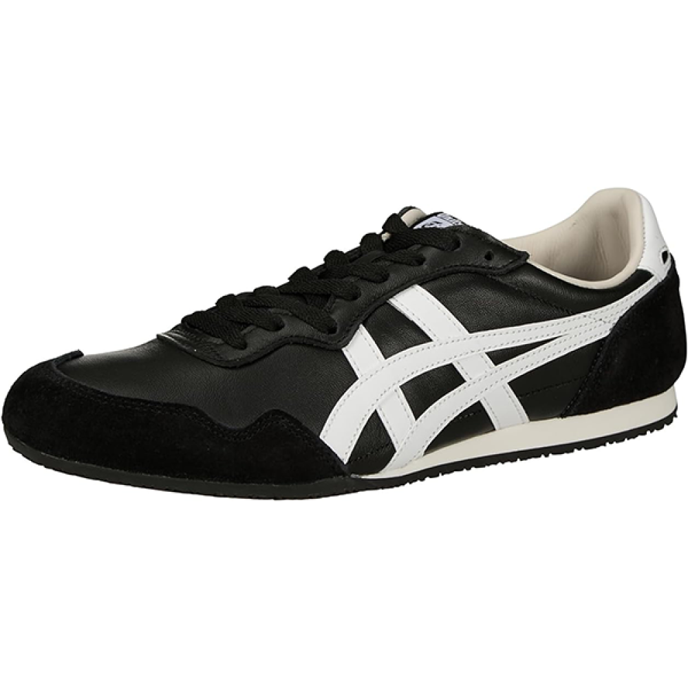 Onitsuka Tiger Serrano Classic Running Shoes Black White E-SEVEN