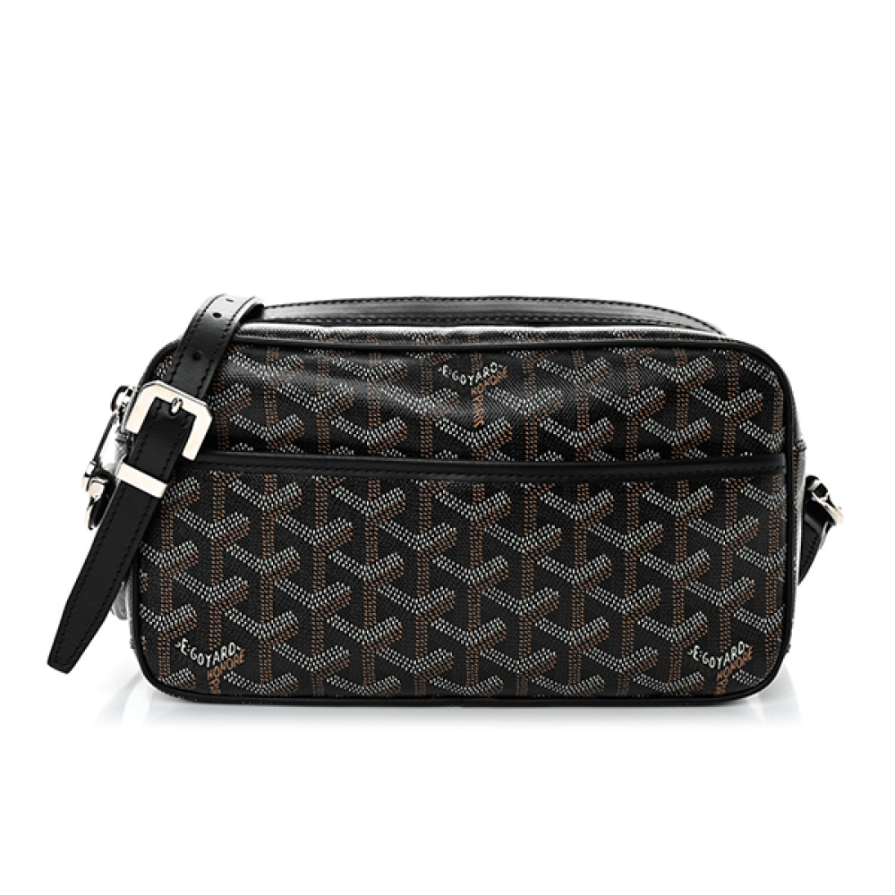 GOYARD 黒 トートバッグ 難あり Goyard Black And Tan Goyardine Chevroches Calfskin Saint