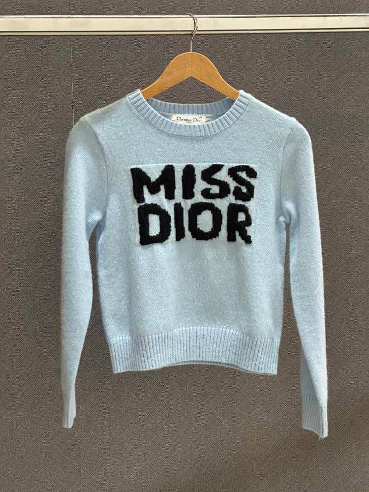 كنزة نسائي بأكمام طويلة ديور ميس ديور لون لايت بلو