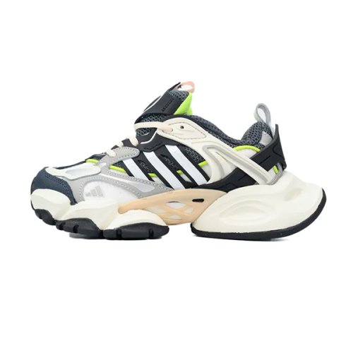 Adidas XLG Deluxe Black White Green Breathable Lightweight Running
