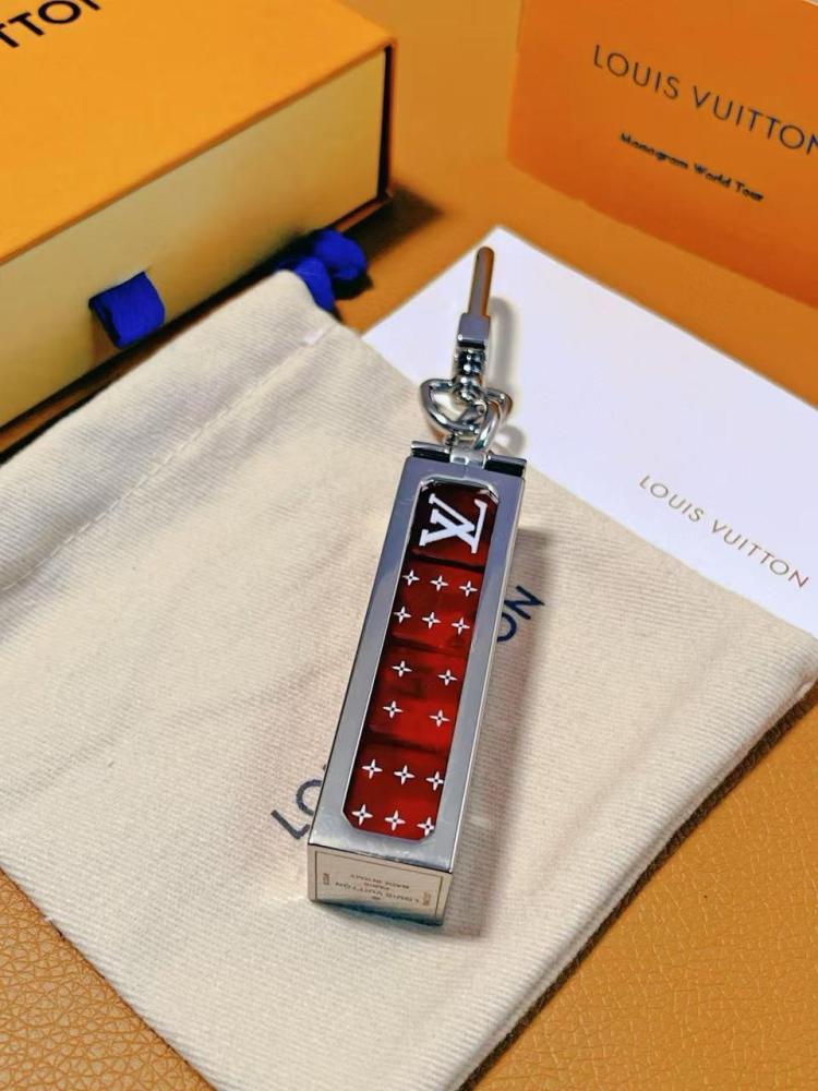 Louis Vuitton x Super Me Metal Keychain with Brand Logos